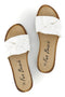 Ciabatte bianche con fascia annodata Fun beach 18107