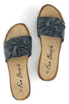 Ciabatte nere con fascia annodata Fun beach 18107