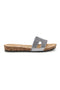 Ciabatte argento con brillantini Fun beach 18103
