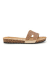 Ciabatte beige con brillantini Fun beach 18103