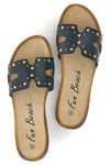 Ciabatte nere con borchie Fun beach 18108
