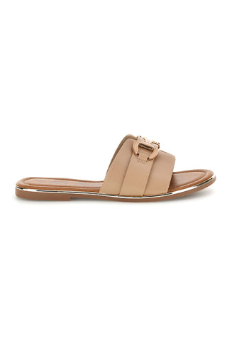 Ciabatte beige con morsetto Fun beach 15601