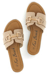 Ciabatte beige con morsetto Fun beach 15601