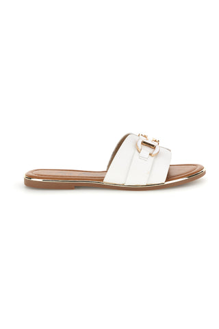 Ciabatte bianche con morsetto Fun beach 15601