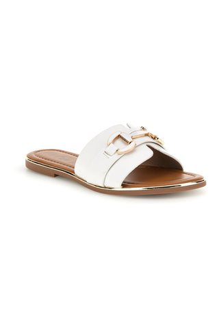 Ciabatte bianche con morsetto Fun beach 15601