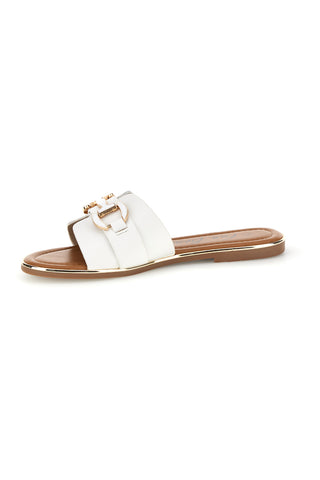 Ciabatte bianche con morsetto Fun beach 15601