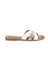 Ciabatte bianche con fasce incrociate Fun beach 14217