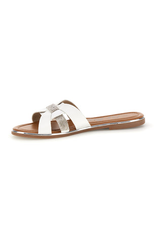 Ciabatte bianche con fasce incrociate Fun beach 14217