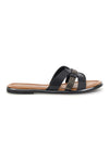 Ciabatte nere con fasce incrociate Fun beach 14217