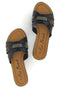 Ciabatte nere con fasce incrociate Fun beach 14217