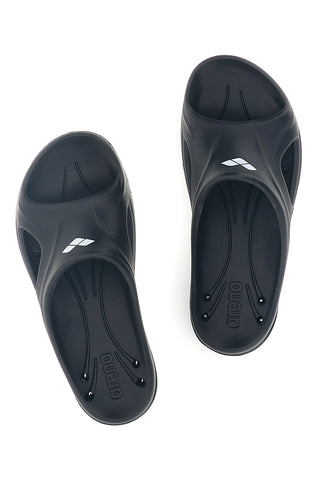 Schwarze Hausschuhe mit Arena-Logo 003839 500