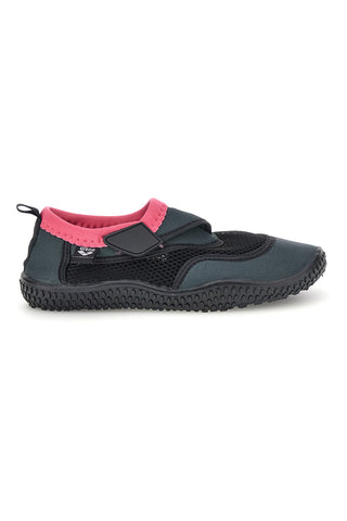 Schwarz und rosa Arena Wasserschuhe mit verstellbarem Verschluss