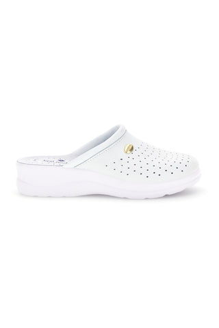 Ciabatta bianca professionale con sottopiede in pelle Best Medical 2883