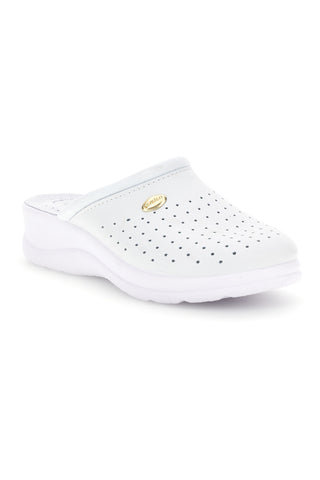 Ciabatta bianca professionale con sottopiede in pelle Best Medical 2883