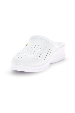 Ciabatta bianca professionale con sottopiede in pelle Best Medical 2883