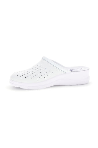 Ciabatta bianca professionale con sottopiede in pelle Best Medical 2883