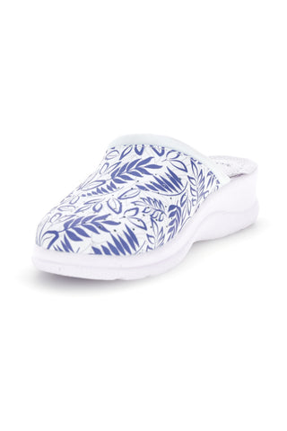 Ciabatta bianca e blu professionale con sottopiede in pelle Best Medical 2883