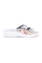 Ciabatta bianca multicolore con sottopiede in pelle Best Medical 122F