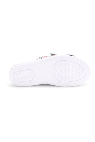 Ciabatta bianca multicolore con sottopiede in pelle Best Medical 122F