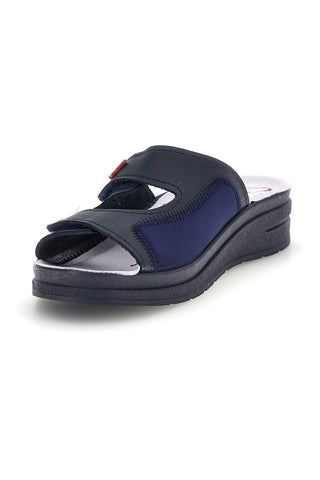 Ciabatte Professionali Blu in Vera Pelle Made in Italy Mrs chef 1781