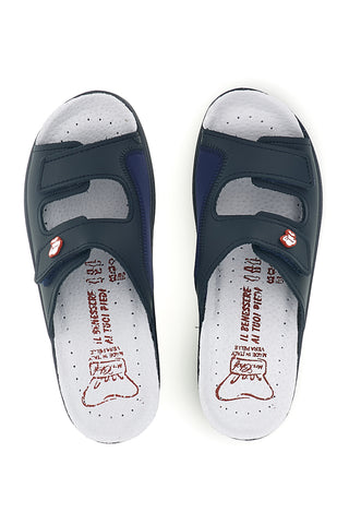 Ciabatte Professionali Blu in Vera Pelle Made in Italy Mrs chef 1781