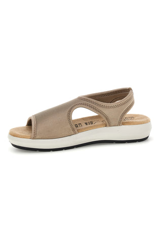 Sandali beige con suola antiscivolo e soletta comfort very soft Bio up 01