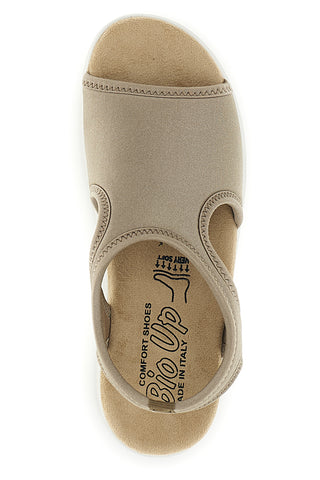 Sandali beige con suola antiscivolo e soletta comfort very soft Bio up 01