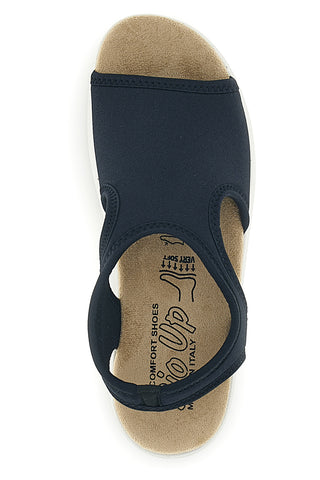 Sandali nero con suola antiscivolo e soletta comfort very soft Bio up 01
