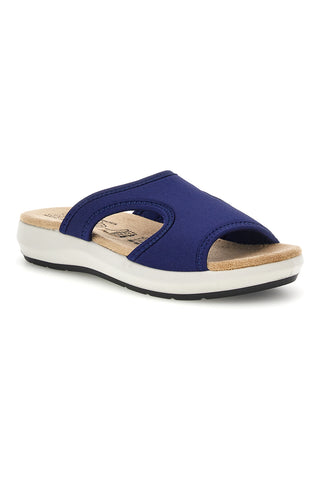 Blaue Sandalen mit rutschfester Sohle und sehr weichem Komfortfußbett Bio up 10