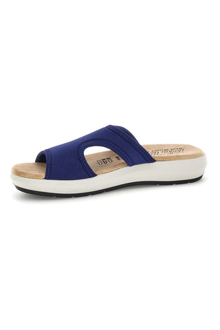 Blaue Sandalen mit rutschfester Sohle und sehr weichem Komfortfußbett Bio up 10