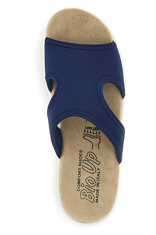 Blaue Sandalen mit rutschfester Sohle und sehr weichem Komfortfußbett Bio up 10