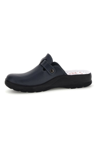 Ciabatte professionali blu in vera pelle Made in Italy Mrs Chef 8005