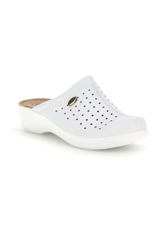 Ciabatte professionali bianche con tomaia stretch e soletta anatomica Fly flot 90T50001RB