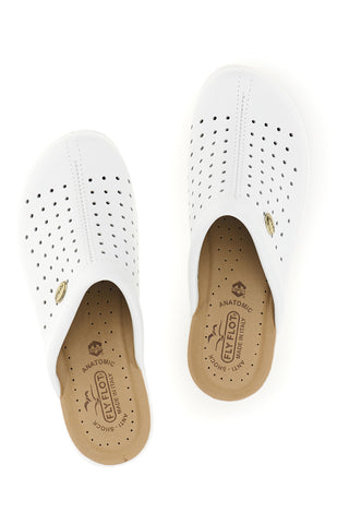 Ciabatte professionali bianche con tomaia stretch e soletta anatomica Fly flot 90T50001RB