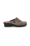 Taupefarbene Hausschuhe mit Herzstickerei Fly flot 90L70536PE