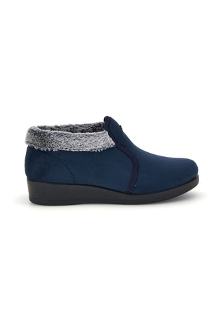 Blaue Hausschuhe mit weichem Innenfutter Fly Flot 90N30771WH