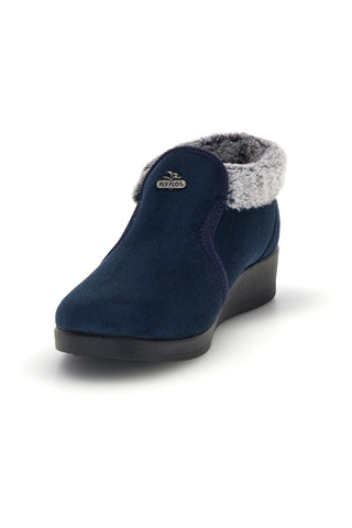 Blaue Hausschuhe mit weichem Innenfutter Fly Flot 90N30771WH