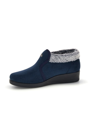 Blaue Hausschuhe mit weichem Innenfutter Fly Flot 90N30771WH