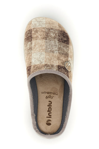 Beige karierte Hausschuhe von Inblu, Größe 39 ET