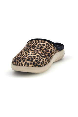 Beigefarbene Pantoffeln mit Animal-Print von Inblu, Größe 40 ET