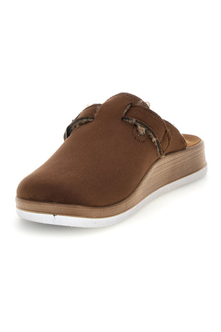 Sabot marroni con fibbia e interno caldo Inblu 39 CT