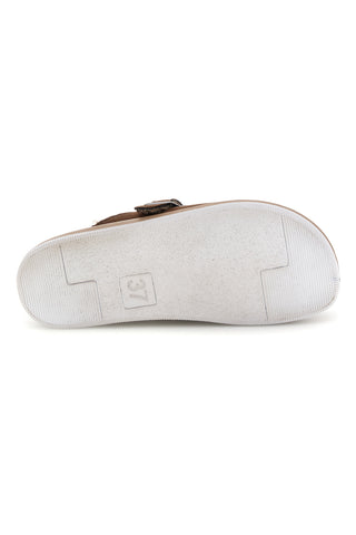 Sabot marroni con fibbia e interno caldo Inblu 39 CT