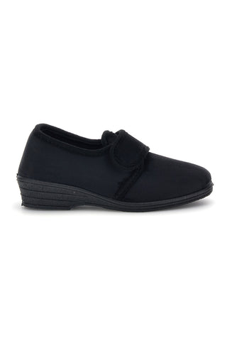 Schwarze Schuhe mit Klettverschluss Natural 16010