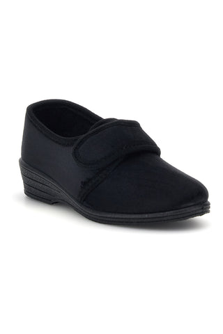 Schwarze Schuhe mit Klettverschluss Natural 16010
