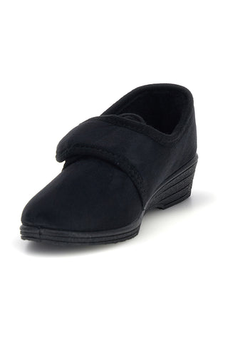 Schwarze Schuhe mit Klettverschluss Natural 16010