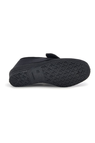 Schwarze Schuhe mit Klettverschluss Natural 16010
