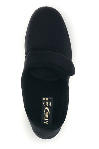 Schwarze Schuhe mit Klettverschluss Natural 16010