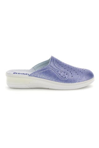 Professionelle lila Pantoletten mit perforiertem Obermaterial von Inblu 5033N