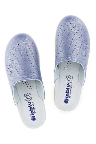 Professionelle lila Pantoletten mit perforiertem Obermaterial von Inblu 5033N