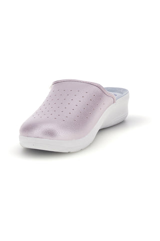 Professionelle rosa Hausschuhe mit anatomisch geformtem Fußbett und Lederinnensohle – Inblu 5033N